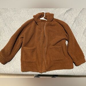 Soft and Cozy Brown Sherpa Jacket